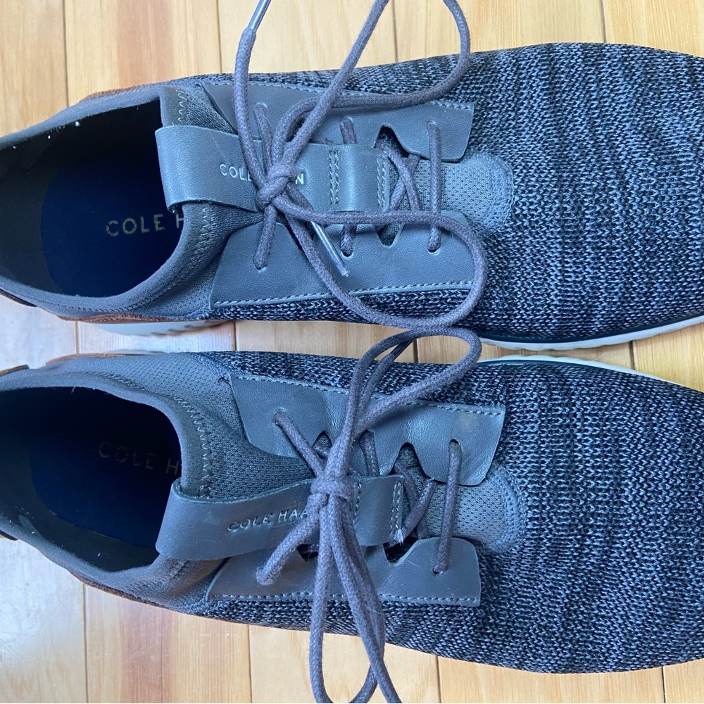 Mens COLE HAAN Grandsport OS Knit Leather Sneaker 13M Gray‎ Crossover Dress Shoe - Picture 6 of 11